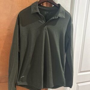 BYLT Basics Olive Long Sleeve Polo